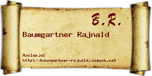 Baumgartner Rajnald névjegykártya
